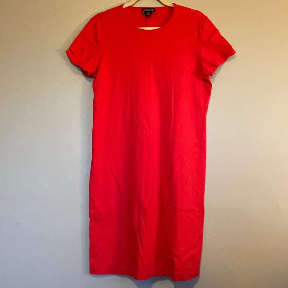 EUC pink Lands End tshirt dress size M 10-12
